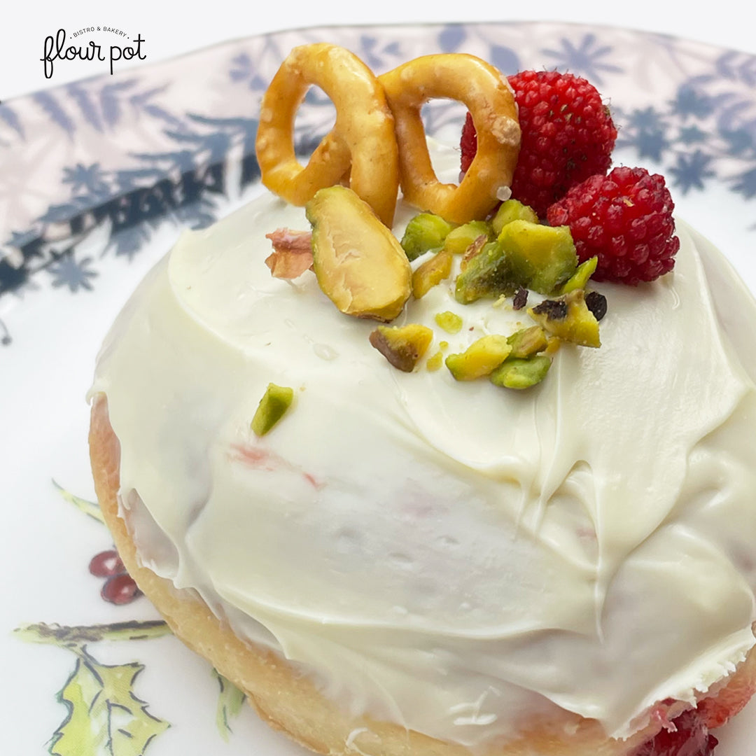 Wild Raspberry Doughnuts