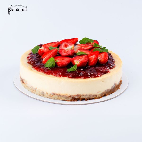 Baked Strawberry Cheesecake